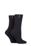 Load image into Gallery viewer, GLENMUIR 2PK Classic Wool Boot Socks- Womens 4-8
