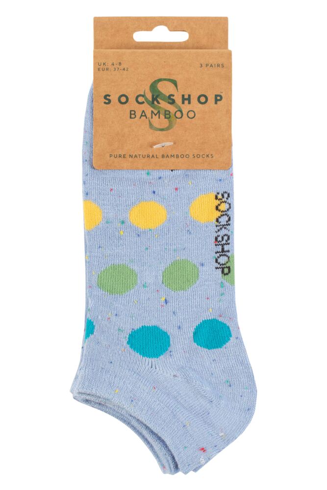 SOCKSHOP 3PK Womens Speckled Bamboo Trainer Socks