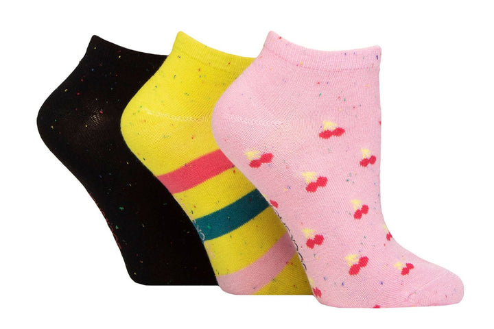 SOCKSHOP 3PK Womens Speckled Bamboo Trainer Socks