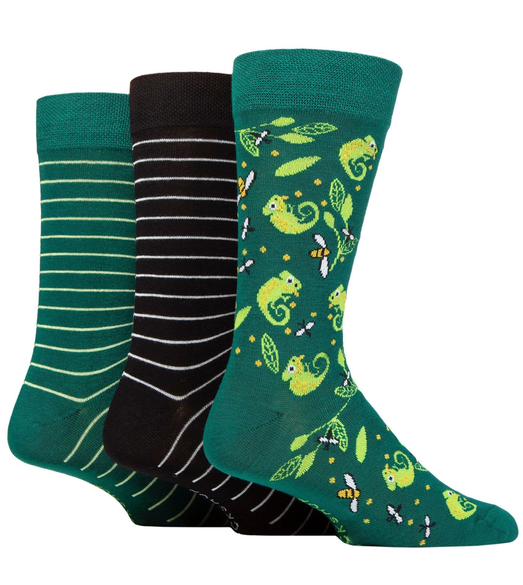 LAZY PANDA Men's 3PK Bamboo Novelty Socks