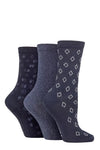 Load image into Gallery viewer, TORE 3Pk 100% Recycled Diamond Socks-Womens 4-8
