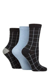 Load image into Gallery viewer, TORE 3Pk 100% Recycled Check Socks-Womens 4-8
