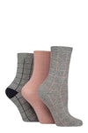 Load image into Gallery viewer, TORE 3Pk 100% Recycled Check Socks-Womens 4-8
