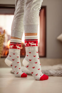HEAT HOLDERS Lite Christmas Socks Reindeer-Womens 4-8