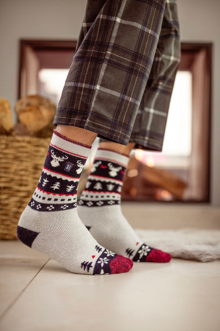 HEAT HOLDERS Lite Christmas Socks - Mens 6-11