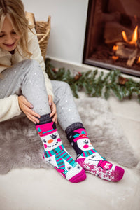 HEAT HOLDERS Christmas Dual Layer Slipper Socks -Womens 4-8
