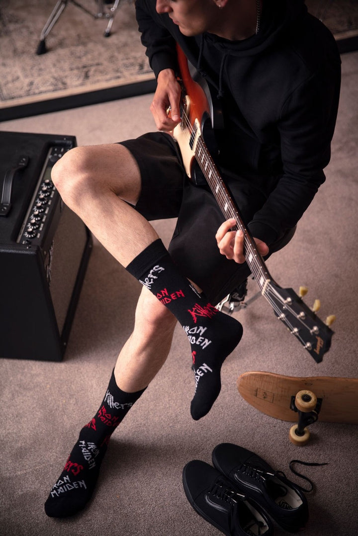 SOCKSHOP 4 Pair Pack Mens Iron Maiden 'Killers' Cotton Socks Gift Box - Mens