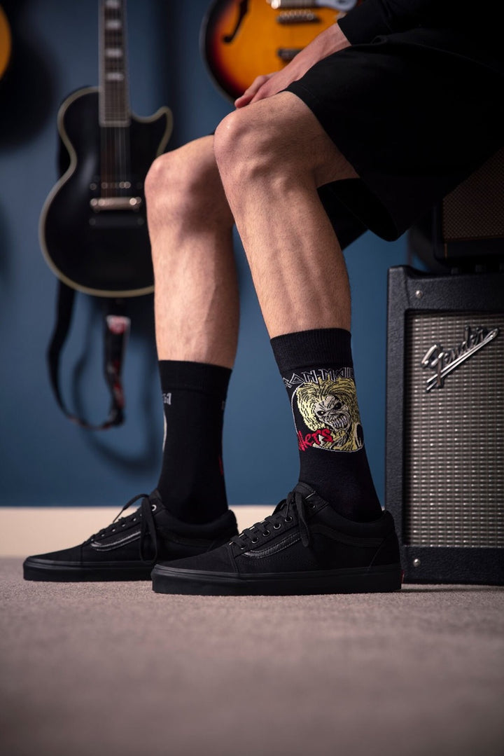 SOCKSHOP 4 Pair Pack Mens Iron Maiden 'Killers' Cotton Socks Gift Box - Mens