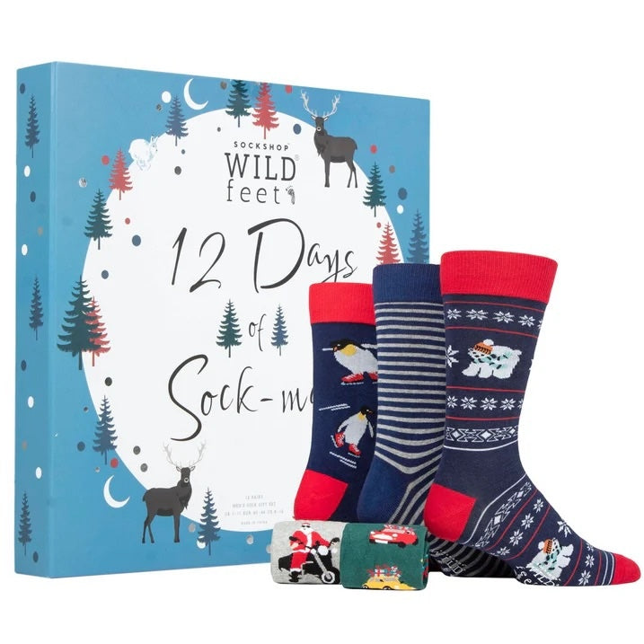 WILDFEET 12 Days of Sock-mas Advent Calendar of Socks - Men's