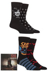 Load image into Gallery viewer, SOCKSHOP 4 Pair Pack Mens Ozzy Osbourne 'Blizzard of Ozz' Cotton Socks Gift Box - Mens
