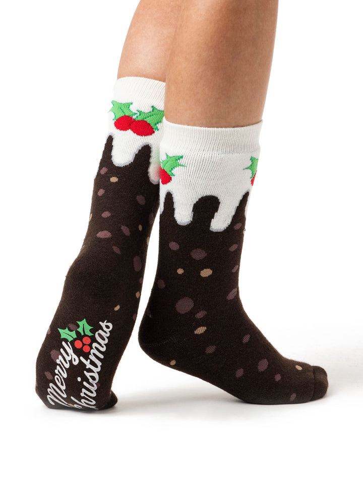 HEAT HOLDERS Christmas Dual Layer Slipper Socks -Womens 4-8