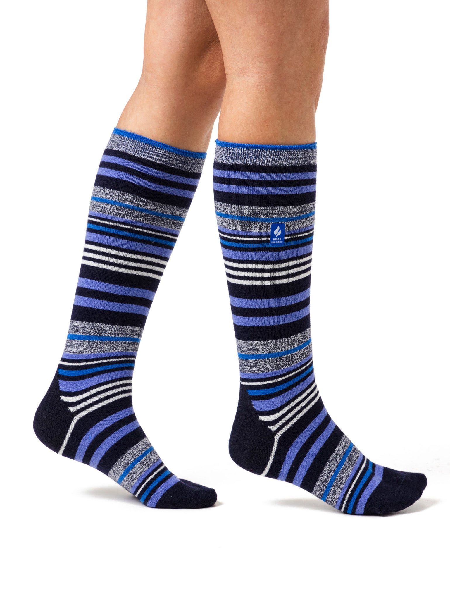 HEAT HOLDERS Ultra Lite Calze Termiche Donna - 1.0 Tog Invernali - Morbide E Sottili - Berry Charcoal Spots, Taglia 37-42