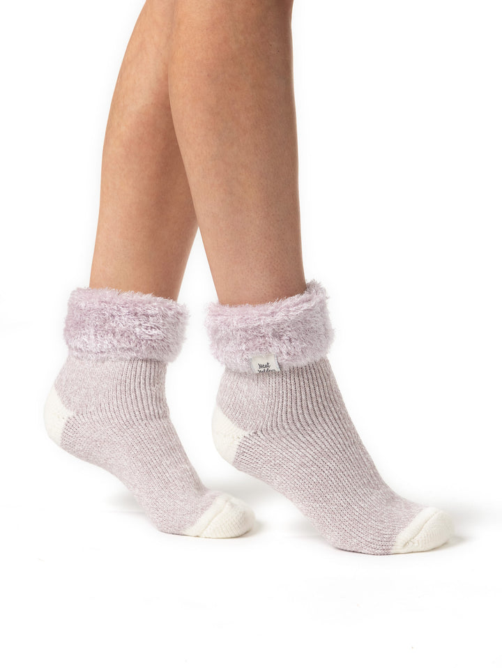 HEAT HOLDERS Feather Cuff Sleep Socks - Women's