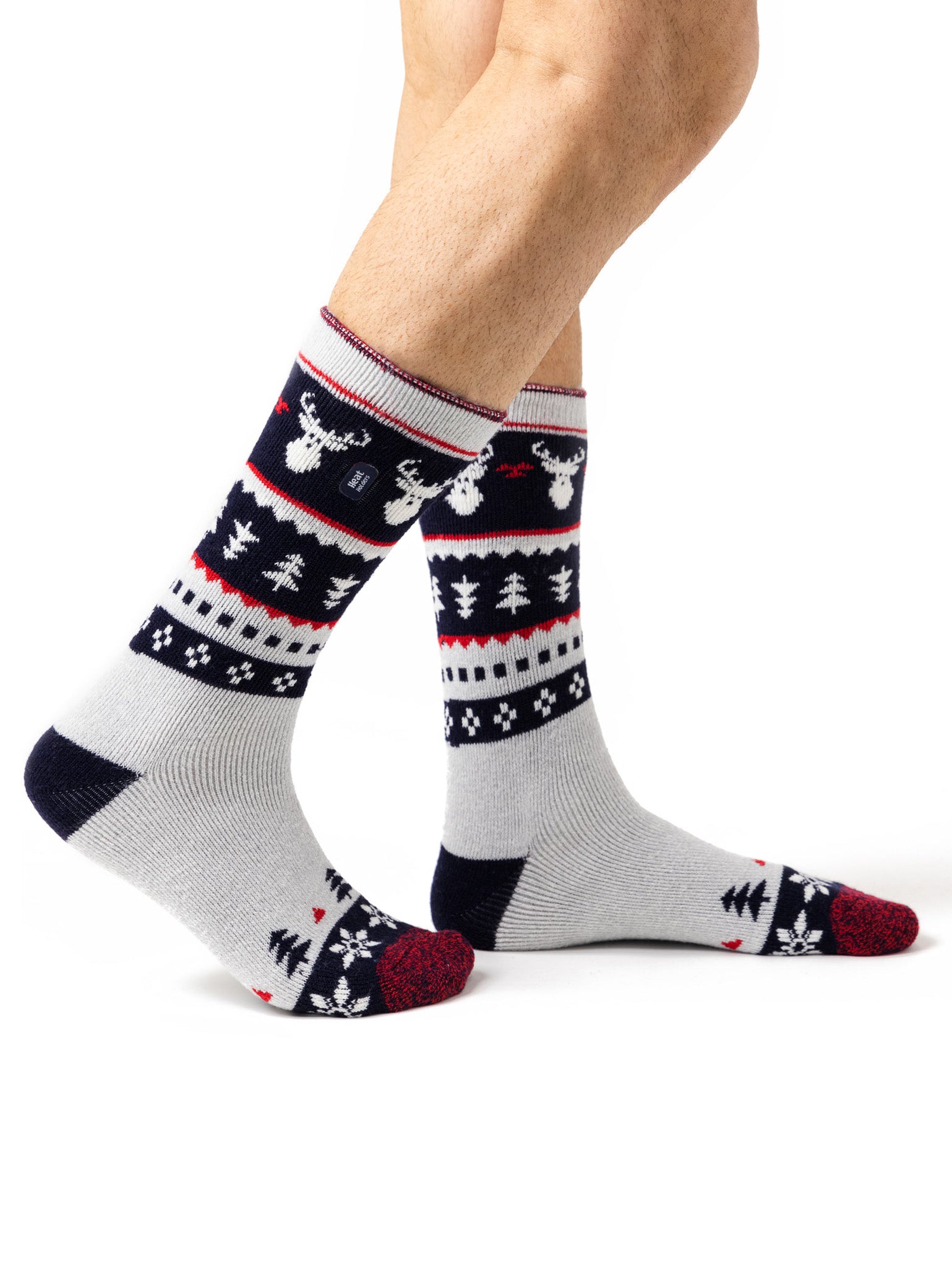 HEAT HOLDERS Lite Christmas Socks Stag 6-11