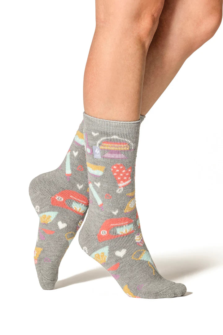 Heat Holders Warm Wishes Hobby Ladies Lite Sock - LOVE TO BAKE