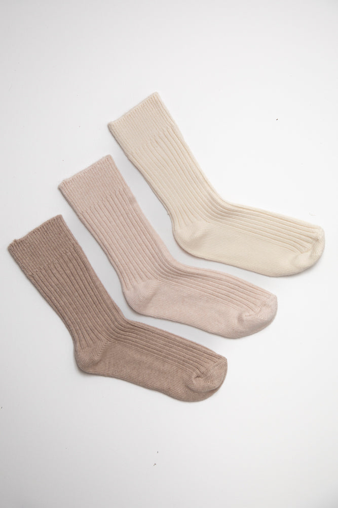 BIRD 1PK BANGALOW Sustainable Organic Egyptian Cotton Ribbed Crew Socks - Women's