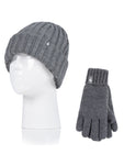 Load image into Gallery viewer, HEAT HOLDERS Open Road Ribbed Turn Over Thermal Beanie and Gloves-Boys 7-10 years
