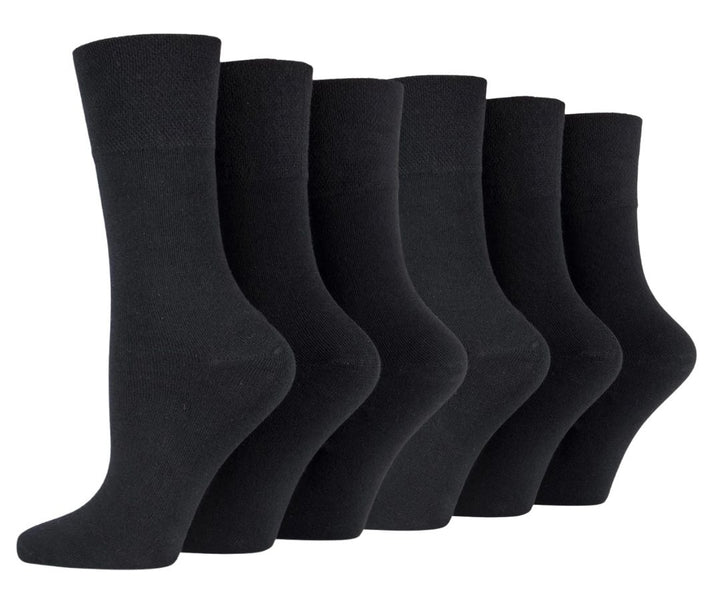 IOMI FootNurse Gentle Grip 6PK Bamboo Diabetic Socks - Women's