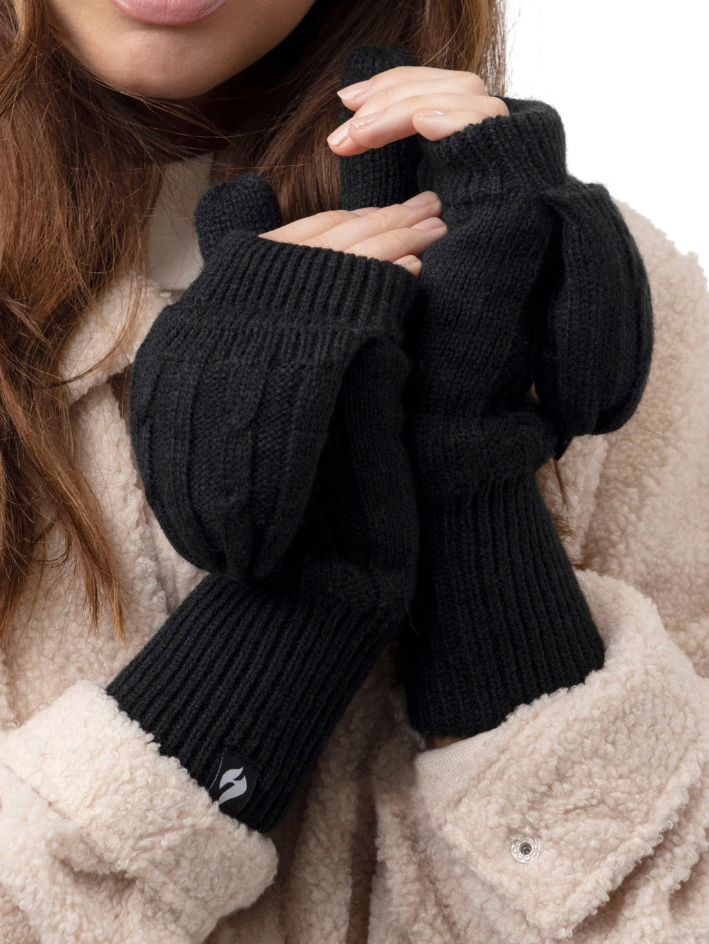 HEAT HOLDERS Thermische handschoenen voor de winter, vingerloos, geïsoleerd, voor heren, Zwart, Eén maat HEAT HOLDERS Thermische handschoenen voor de winter, vingerloos, geïsoleerd, voor heren, Zwart, Eén maat