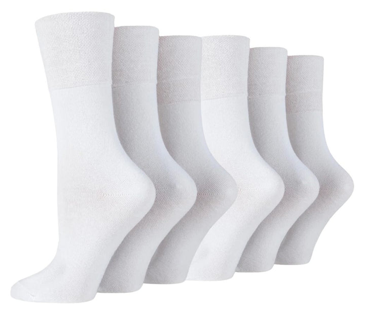 IOMI FootNurse Gentle Grip 6PK Bamboo Diabetic Socks - Women's