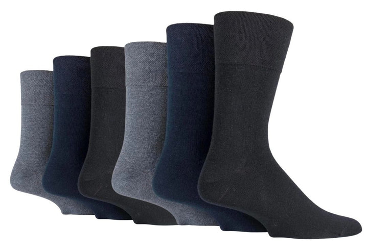 IOMI FootNurse Gentle Grip 6PK Bamboo Diabetic Socks - Men's
