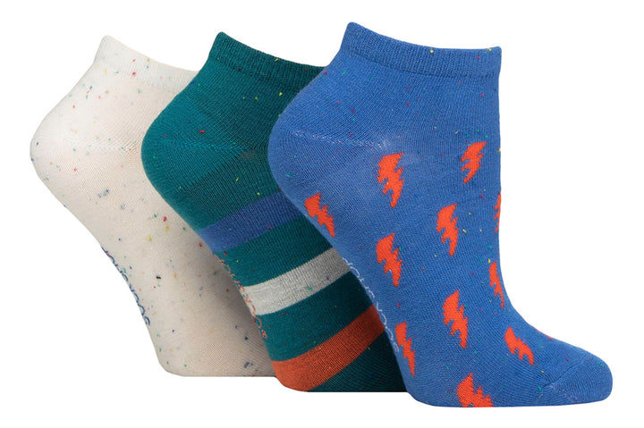 SOCKSHOP 3PK Womens Speckled Bamboo Trainer Socks