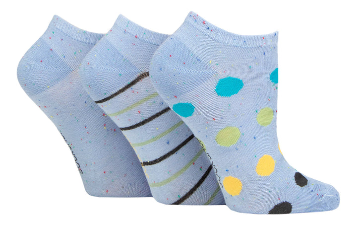 SOCKSHOP 3PK Womens Speckled Bamboo Trainer Socks