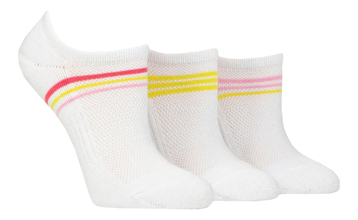 SOCKSHOP 3PK Womens Bamboo Half Cushioned No Show Socks