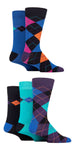 Load image into Gallery viewer, SOCKSHOP 5PK Argyle Pattered Bamboo Sock-Mens 7-11
