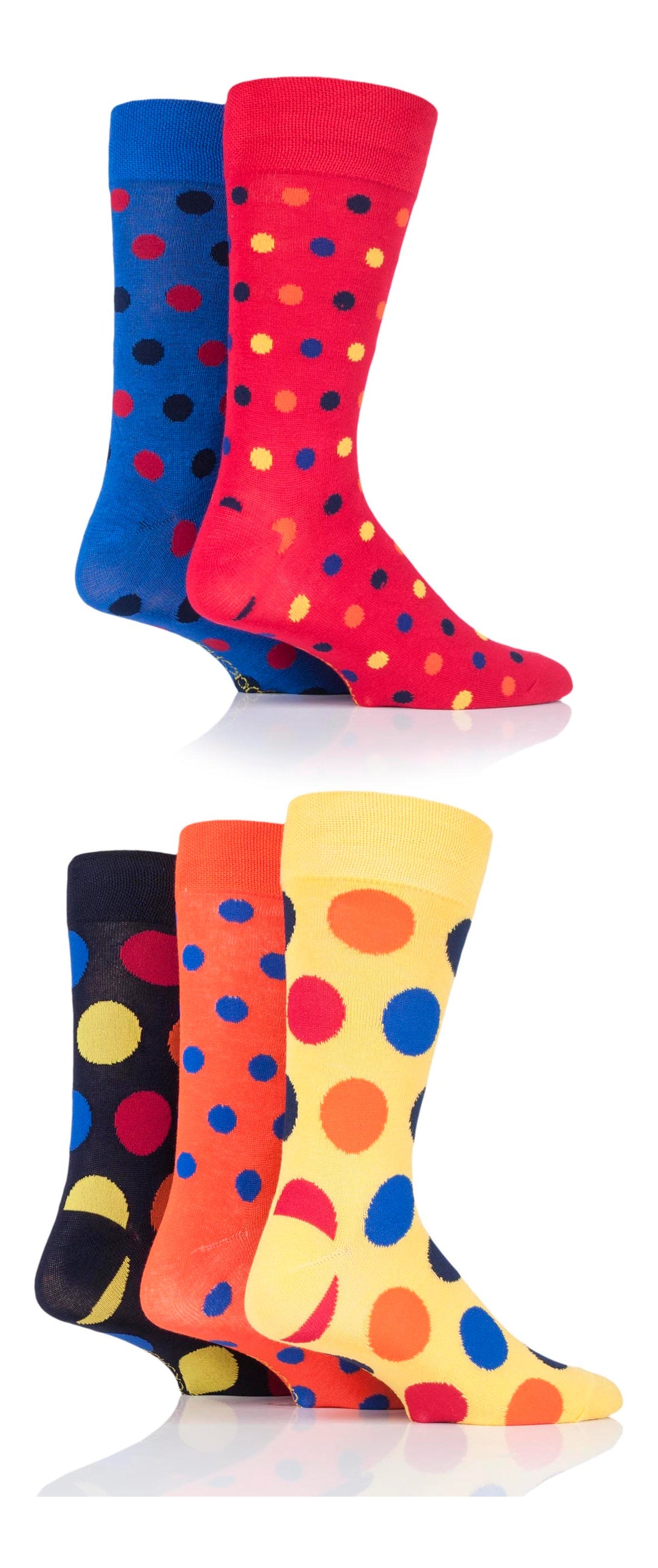 SOCKSHOP 5PK  Spot Bamboo Socks-Mens 7-11
