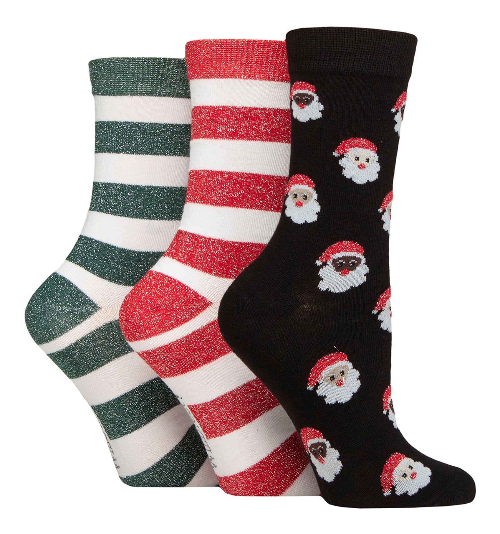 WILDFEET 3PK Cotton Christmas Socks - Women's