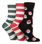 Load image into Gallery viewer, WILDFEET 3PK Cotton Christmas Socks - Women&#39;s
