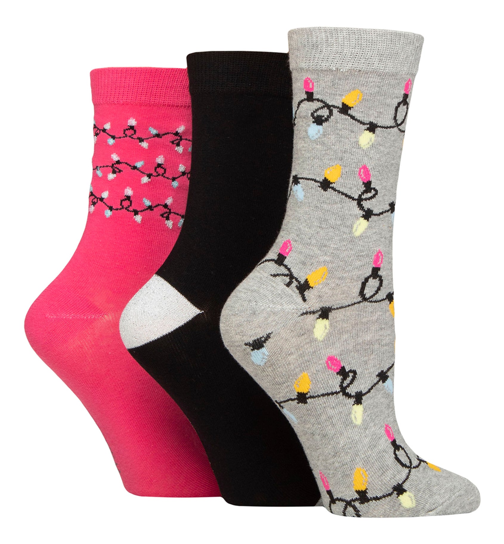 WILDFEET 3PK Cotton Christmas Socks - Women's