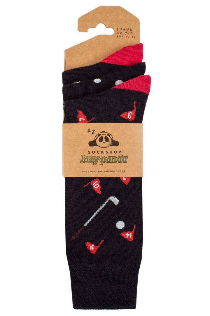 LAZY PANDA Men's 3PK Bamboo Novelty Socks