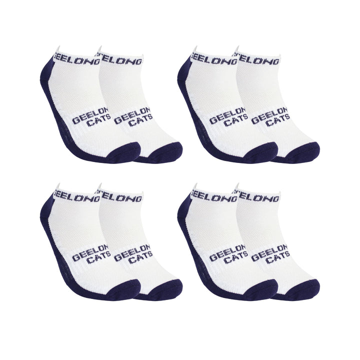 AFL Geelong Cats 4Pk High Performance Ankle Sports Socks