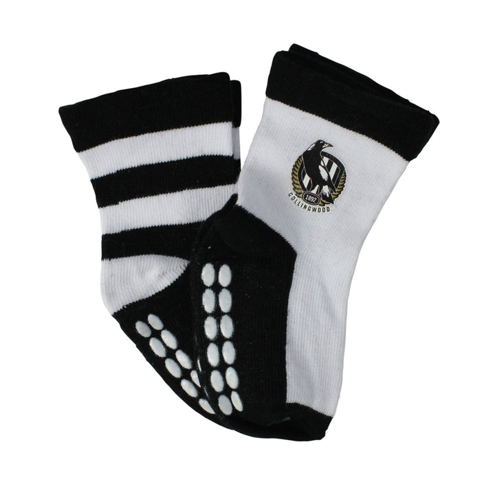 AFL Collingwood Magpies 4Pk Infant Socks