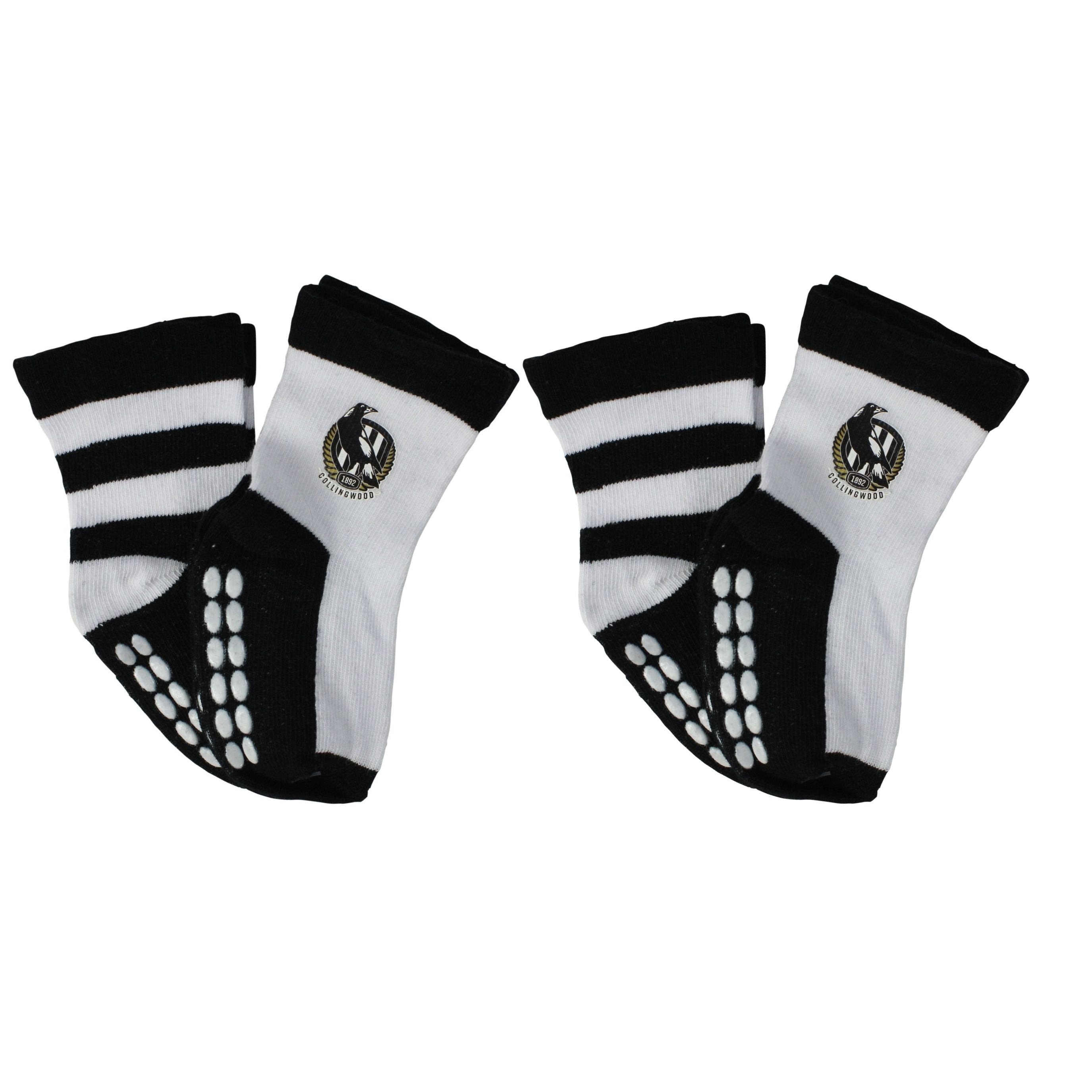 AFL Collingwood Magpies 4Pk Infant Socks