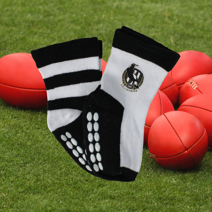 AFL Collingwood Magpies 4Pk Infant Socks