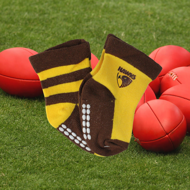 AFL Hawthorn Hawks 4Pk Infant Socks