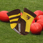 Load image into Gallery viewer, AFL Hawthorn Hawks 4Pk Infant Socks
