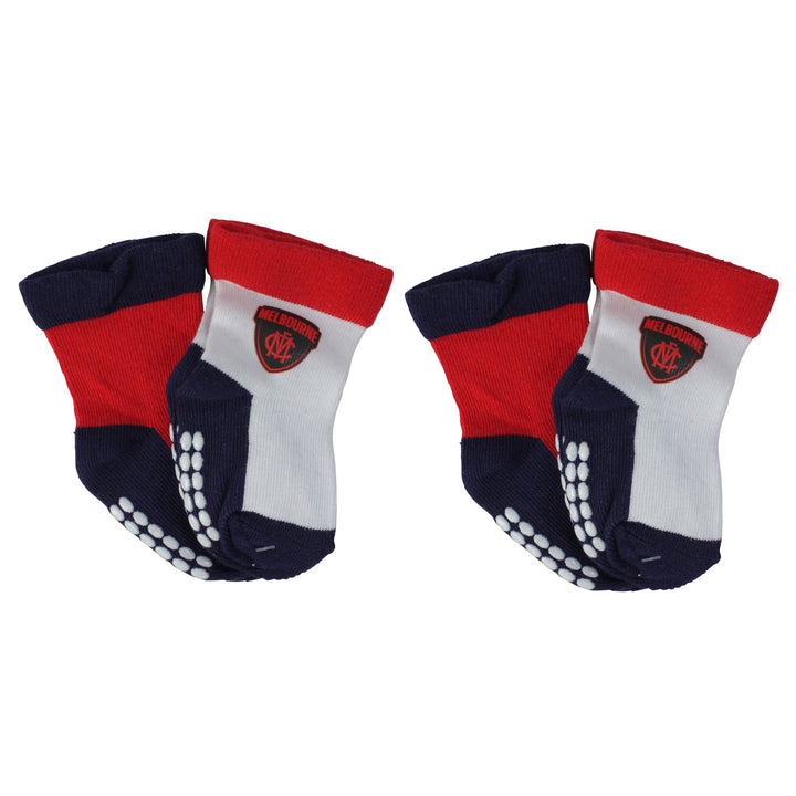 AFL Melbourne Demons 4Pk Infant Socks