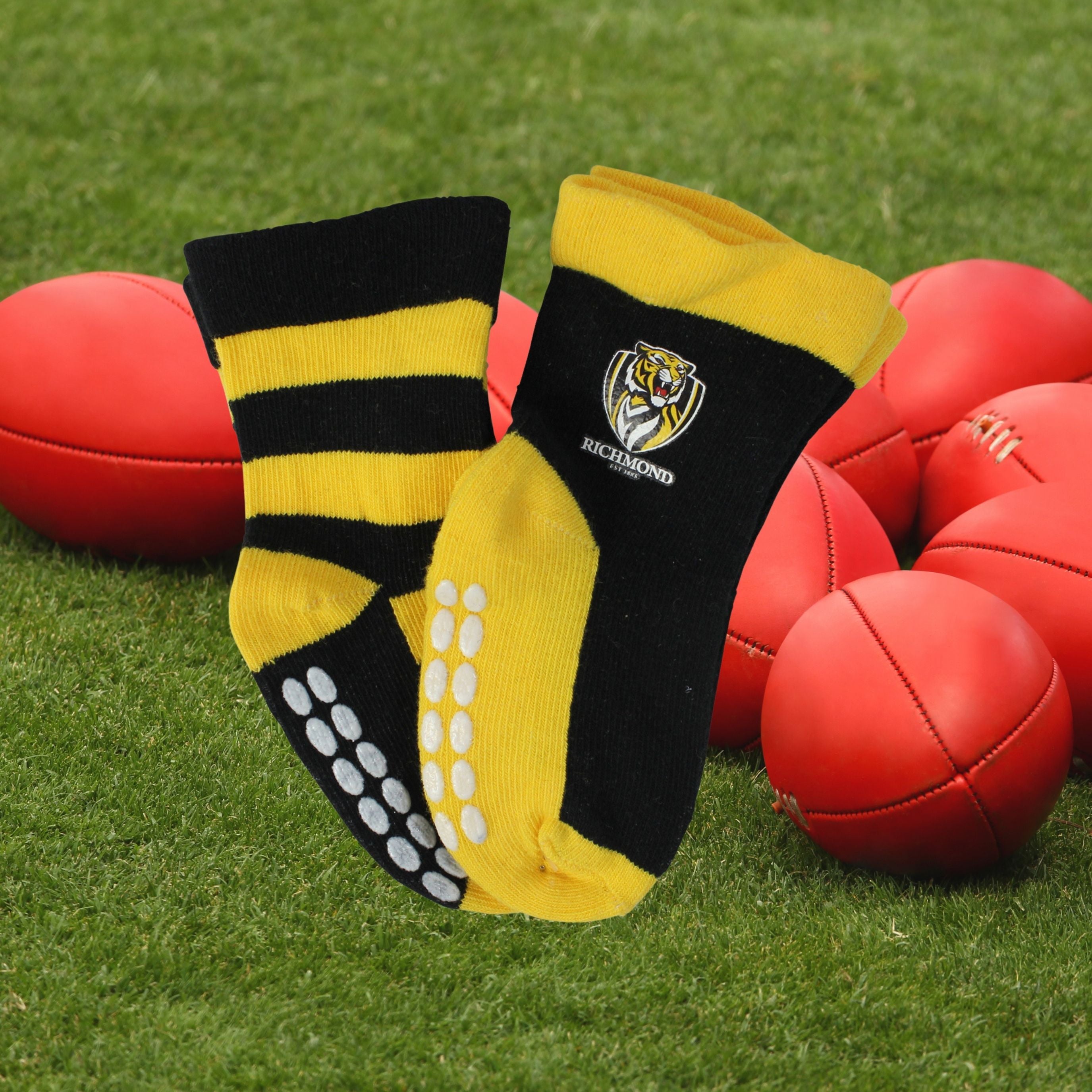 AFL Richmond Tigers 4Pk Infant Socks