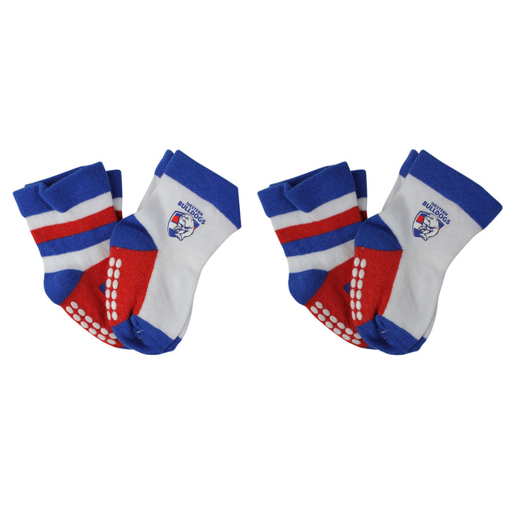 AFL Western Bulldogs 4Pk Infant Socks