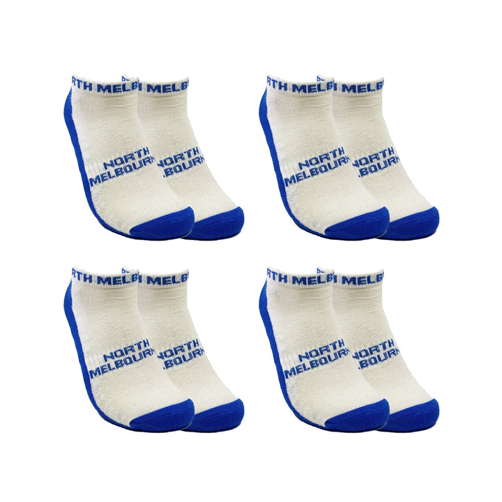 AFL North Melbourne Kangaroos 4Pk High Performance Ankle Sports Socks