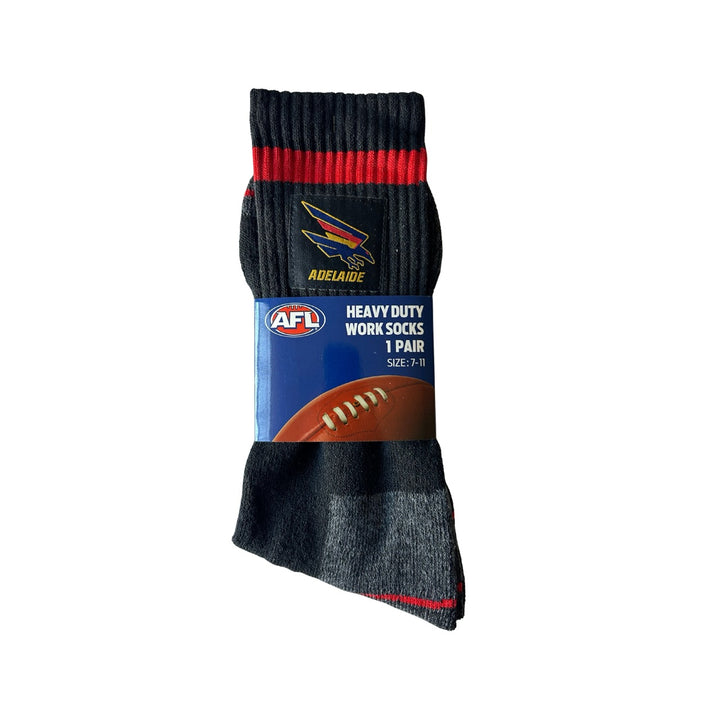 AFL Adelaide Crows 2pk Heavy Duty Work Sock
