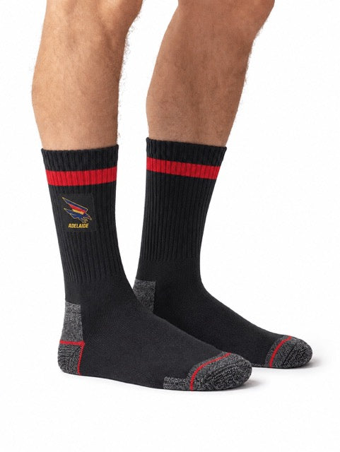 AFL Adelaide Crows 2pk Heavy Duty Work Sock
