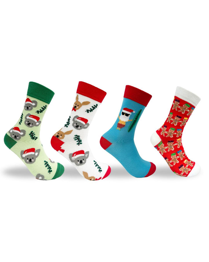 Aussie Sock Shop Sockmas 4PK Bamboo Christmas Socks
