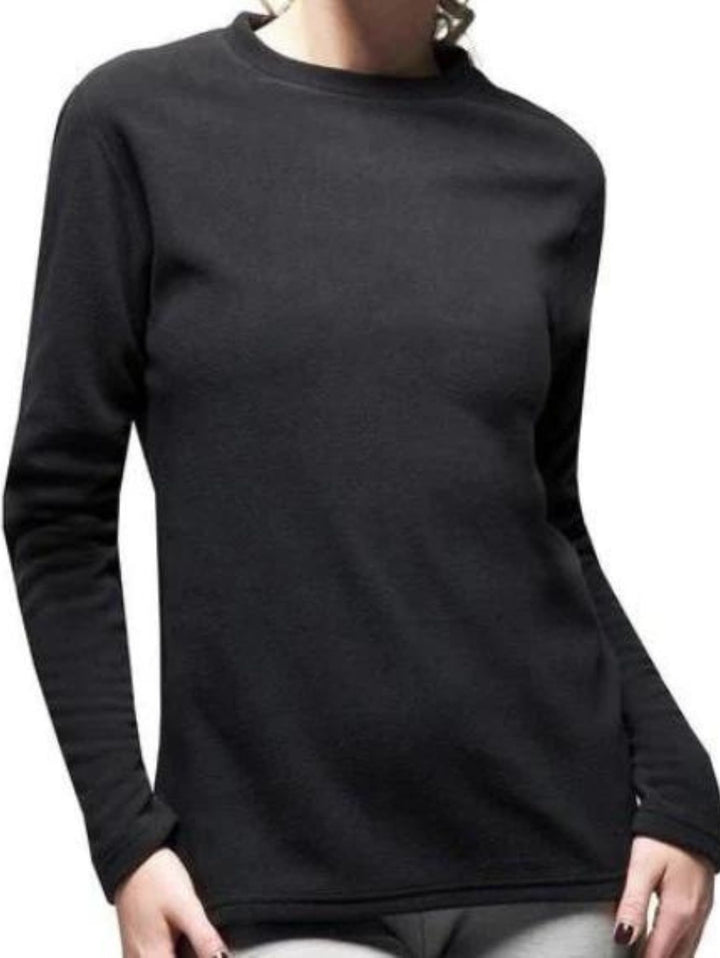 HEAT HOLDERS Original Black Base Layer Tops-Womens