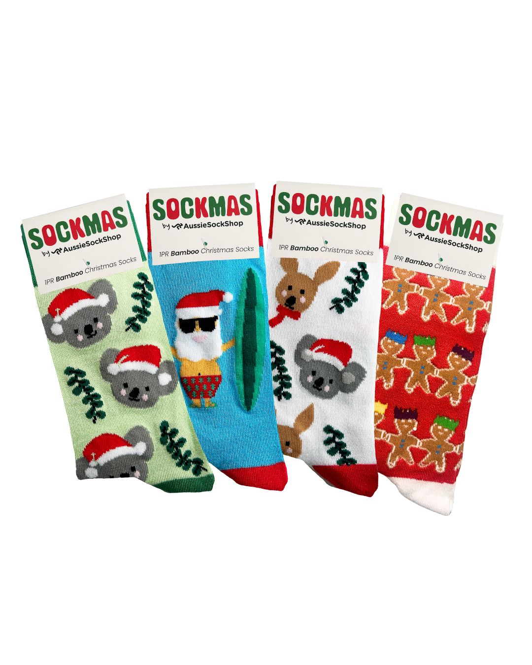 Aussie Sock Shop Sockmas 4PK Bamboo Christmas Socks