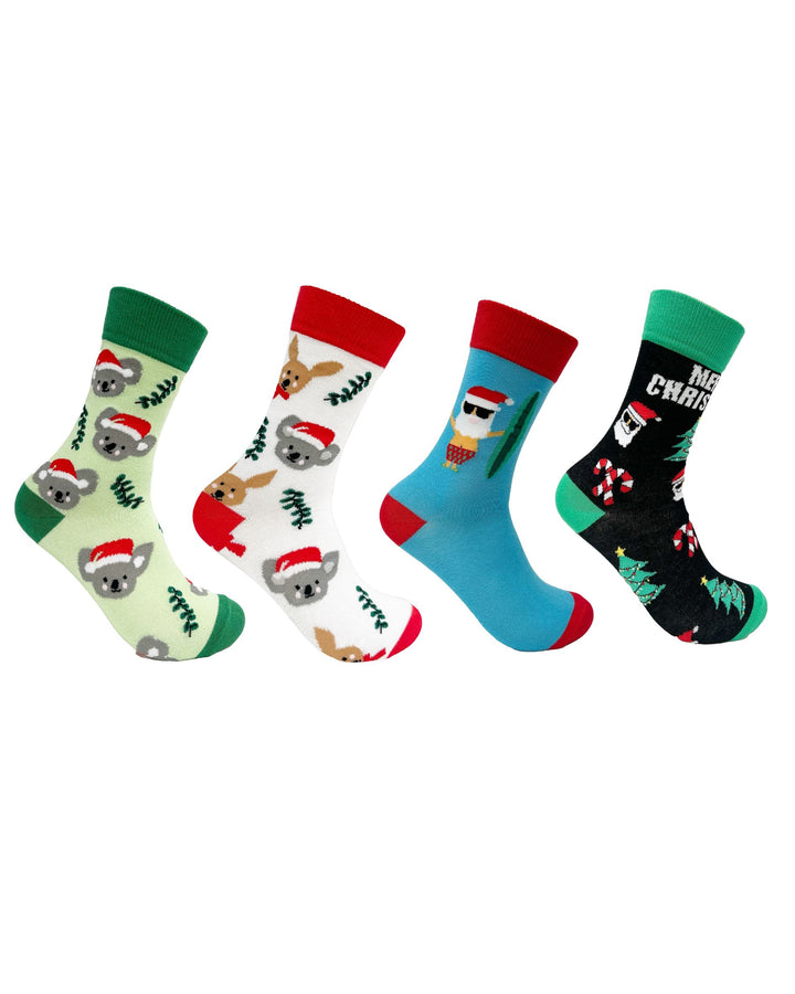 Aussie Sock Shop Sockmas 4PK Bamboo Christmas Socks